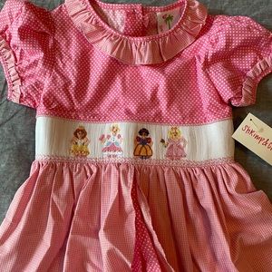 NWT Shrimp & Grits Kids Princess Smocked Dress